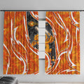Perth Scorchers Window Curtain Flaming Lightning Storm Geometric Sports Mascot Art