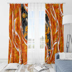 Perth Scorchers Window Curtain Flaming Lightning Storm Geometric Sports Mascot Art