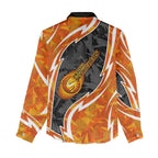Perth Scorchers Women Casual Shirt Flaming Lightning Storm Geometric Sports Mascot Art