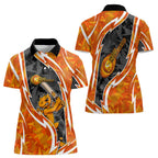 Perth Scorchers Women Polo Shirt Flaming Lightning Storm Geometric Sports Mascot Art