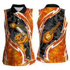 Perth Scorchers Women Sleeveless Polo Shirt Flaming Lightning Storm Geometric Sports Mascot Art