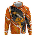 Perth Scorchers Zip Hoodie Flaming Lightning Storm Geometric Sports Mascot Art