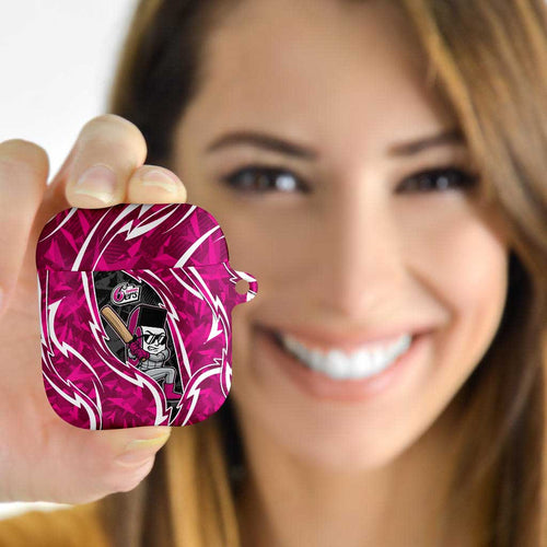 Sydney Sixers AirPods Case Flaming Lightning Storm Geometric Sports Mascot Art