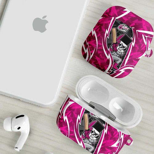 Sydney Sixers AirPods Case Flaming Lightning Storm Geometric Sports Mascot Art