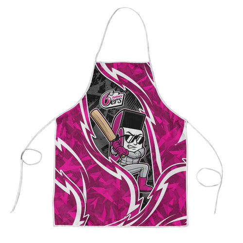 Sydney Sixers Apron Flaming Lightning Storm Geometric Sports Mascot Art