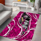 Sydney Sixers Area Rug Flaming Lightning Storm Geometric Sports Mascot Art