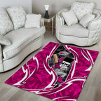Sydney Sixers Area Rug Flaming Lightning Storm Geometric Sports Mascot Art