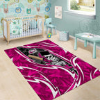 Sydney Sixers Area Rug Flaming Lightning Storm Geometric Sports Mascot Art