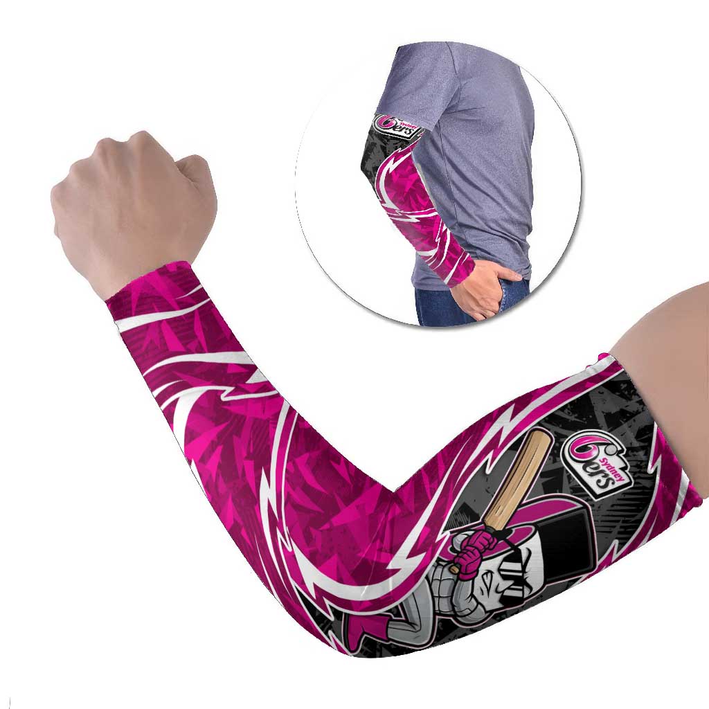 Sydney Sixers Arm Sleeves Flaming Lightning Storm Geometric Sports Mascot Art