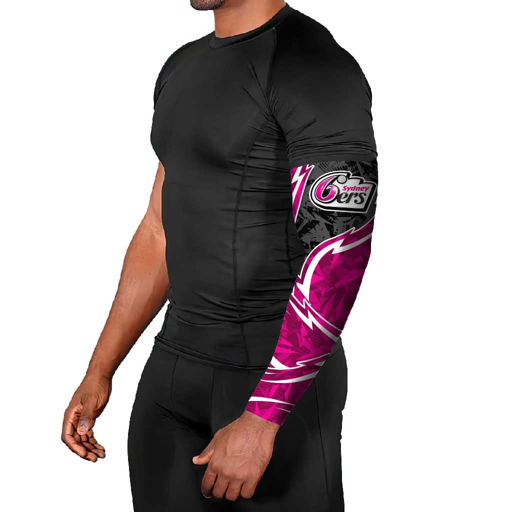 Sydney Sixers Arm Sleeves Flaming Lightning Storm Geometric Sports Mascot Art