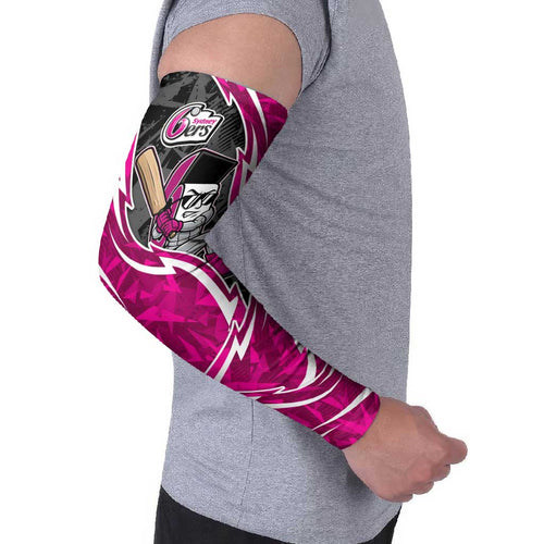 Sydney Sixers Arm Sleeves Flaming Lightning Storm Geometric Sports Mascot Art