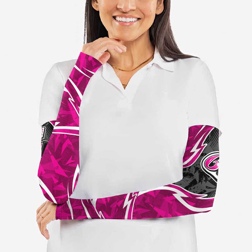 Sydney Sixers Arm Sleeves Flaming Lightning Storm Geometric Sports Mascot Art