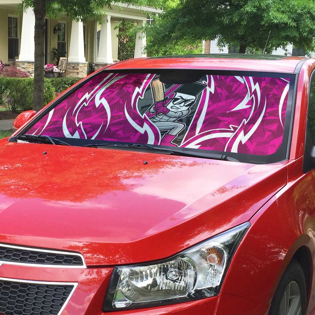 Sydney Sixers Auto Sun Shade Flaming Lightning Storm Geometric Sports Mascot Art
