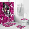 Sydney Sixers Bathroom Set Flaming Lightning Storm Geometric Sports Mascot Art