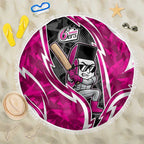Sydney Sixers Beach Blanket Flaming Lightning Storm Geometric Sports Mascot Art
