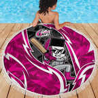 Sydney Sixers Beach Blanket Flaming Lightning Storm Geometric Sports Mascot Art