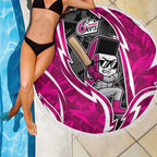 Sydney Sixers Beach Blanket Flaming Lightning Storm Geometric Sports Mascot Art