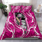 Sydney Sixers Bedding Set Flaming Lightning Storm Geometric Sports Mascot Art