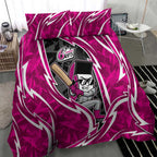 Sydney Sixers Bedding Set Flaming Lightning Storm Geometric Sports Mascot Art