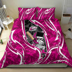 Sydney Sixers Bedding Set Flaming Lightning Storm Geometric Sports Mascot Art