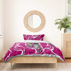 Sydney Sixers Bedding Set Flaming Lightning Storm Geometric Sports Mascot Art
