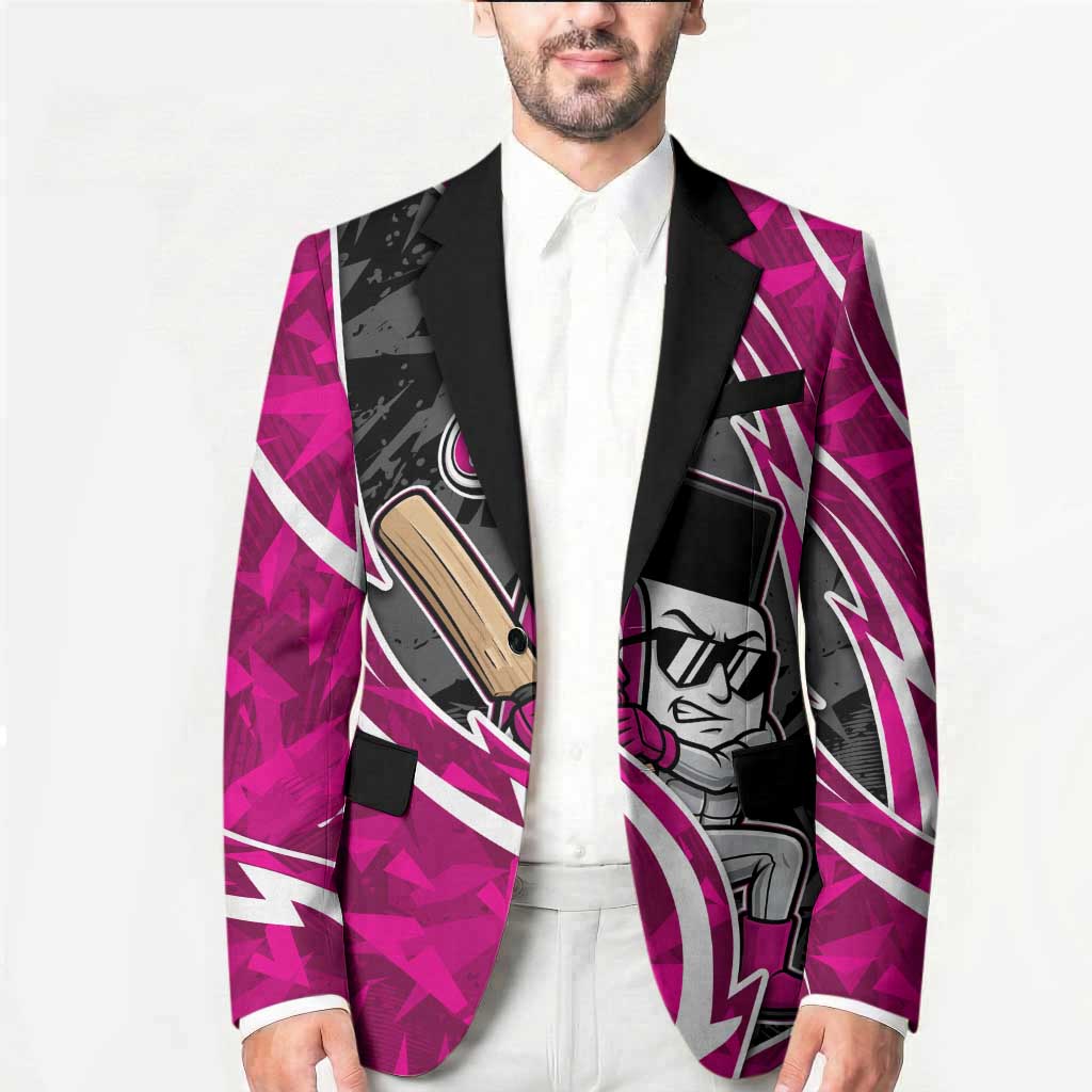 Sydney Sixers Blazer Flaming Lightning Storm Geometric Sports Mascot Art