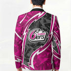 Sydney Sixers Blazer Flaming Lightning Storm Geometric Sports Mascot Art