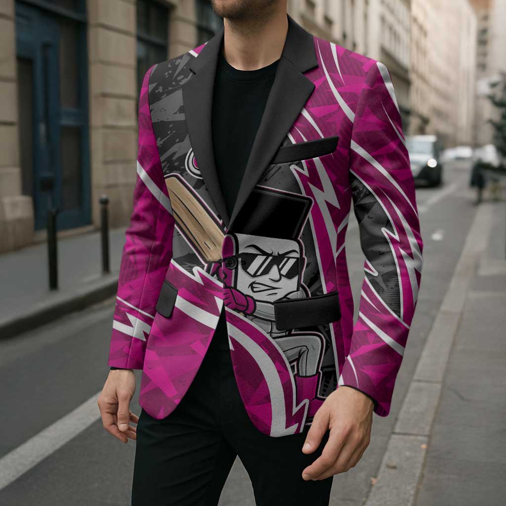 Sydney Sixers Blazer Flaming Lightning Storm Geometric Sports Mascot Art
