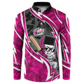 Sydney Sixers Button Sweatshirt Flaming Lightning Storm Geometric Sports Mascot Art