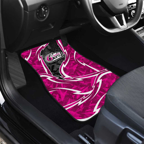 Sydney Sixers Car Mats Flaming Lightning Storm Geometric Sports Mascot Art