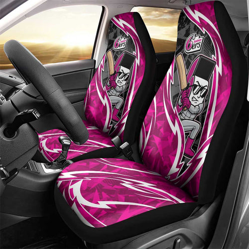 Sydney Sixers Car Seat Cover Flaming Lightning Storm Geometric Sports Mascot Art