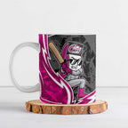 Sydney Sixers Ceramic Mug Flaming Lightning Storm Geometric Sports Mascot Art