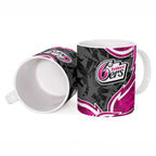 Sydney Sixers Ceramic Mug Flaming Lightning Storm Geometric Sports Mascot Art