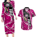 Sydney Sixers Couples Matching Long Sleeve Bodycon Dress and Hawaiian Shirt Flaming Lightning Storm Geometric Sports Mascot Art