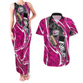 Sydney Sixers Couples Matching Tank Maxi Dress and Hawaiian Shirt Flaming Lightning Storm Geometric Sports Mascot Art