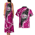 Sydney Sixers Couples Matching Tank Maxi Dress and Hawaiian Shirt Flaming Lightning Storm Geometric Sports Mascot Art