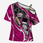 Sydney Sixers Cross Shoulder Shirt Flaming Lightning Storm Geometric Sports Mascot Art