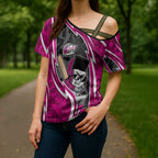 Sydney Sixers Cross Shoulder Shirt Flaming Lightning Storm Geometric Sports Mascot Art