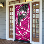 Sydney Sixers Door Cover Flaming Lightning Storm Geometric Sports Mascot Art