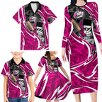 Sydney Sixers Family Matching Long Sleeve Bodycon Dress and Hawaiian Shirt Flaming Lightning Storm Geometric Sports Mascot Art