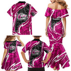 Sydney Sixers Family Matching Mermaid Dress and Hawaiian Shirt Flaming Lightning Storm Geometric Sports Mascot Art