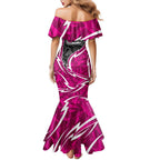 Sydney Sixers Family Matching Mermaid Dress and Hawaiian Shirt Flaming Lightning Storm Geometric Sports Mascot Art