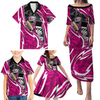 Sydney Sixers Family Matching Puletasi and Hawaiian Shirt Flaming Lightning Storm Geometric Sports Mascot Art