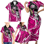 Sydney Sixers Family Matching Short Sleeve Bodycon Dress and Hawaiian Shirt Flaming Lightning Storm Geometric Sports Mascot Art