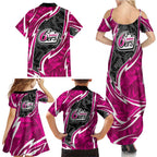 Sydney Sixers Family Matching Summer Maxi Dress and Hawaiian Shirt Flaming Lightning Storm Geometric Sports Mascot Art
