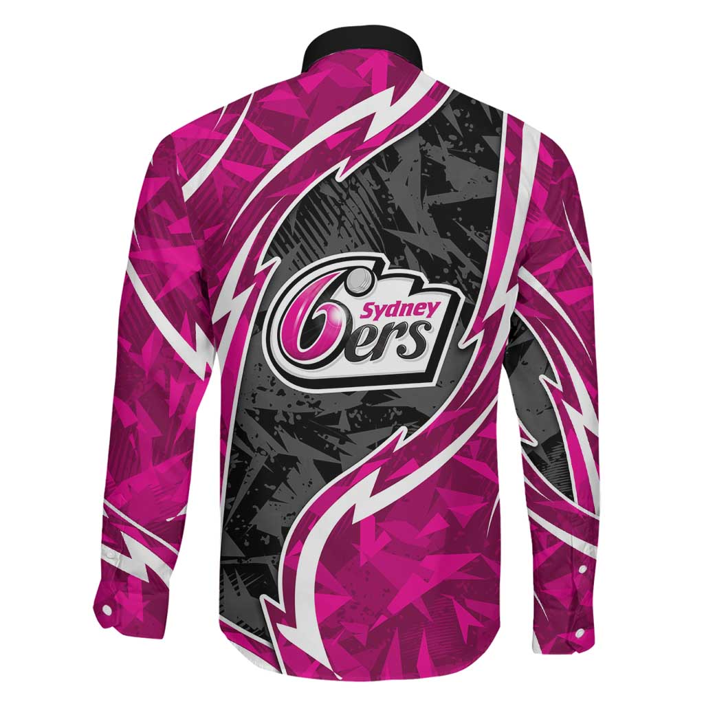 Sydney Sixers Family Matching Summer Maxi Dress and Hawaiian Shirt Flaming Lightning Storm Geometric Sports Mascot Art