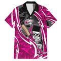 Sydney Sixers Hawaiian Shirt Flaming Lightning Storm Geometric Sports Mascot Art