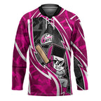 Sydney Sixers Hockey Jersey Flaming Lightning Storm Geometric Sports Mascot Art