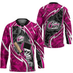 Sydney Sixers Hockey Jersey Flaming Lightning Storm Geometric Sports Mascot Art