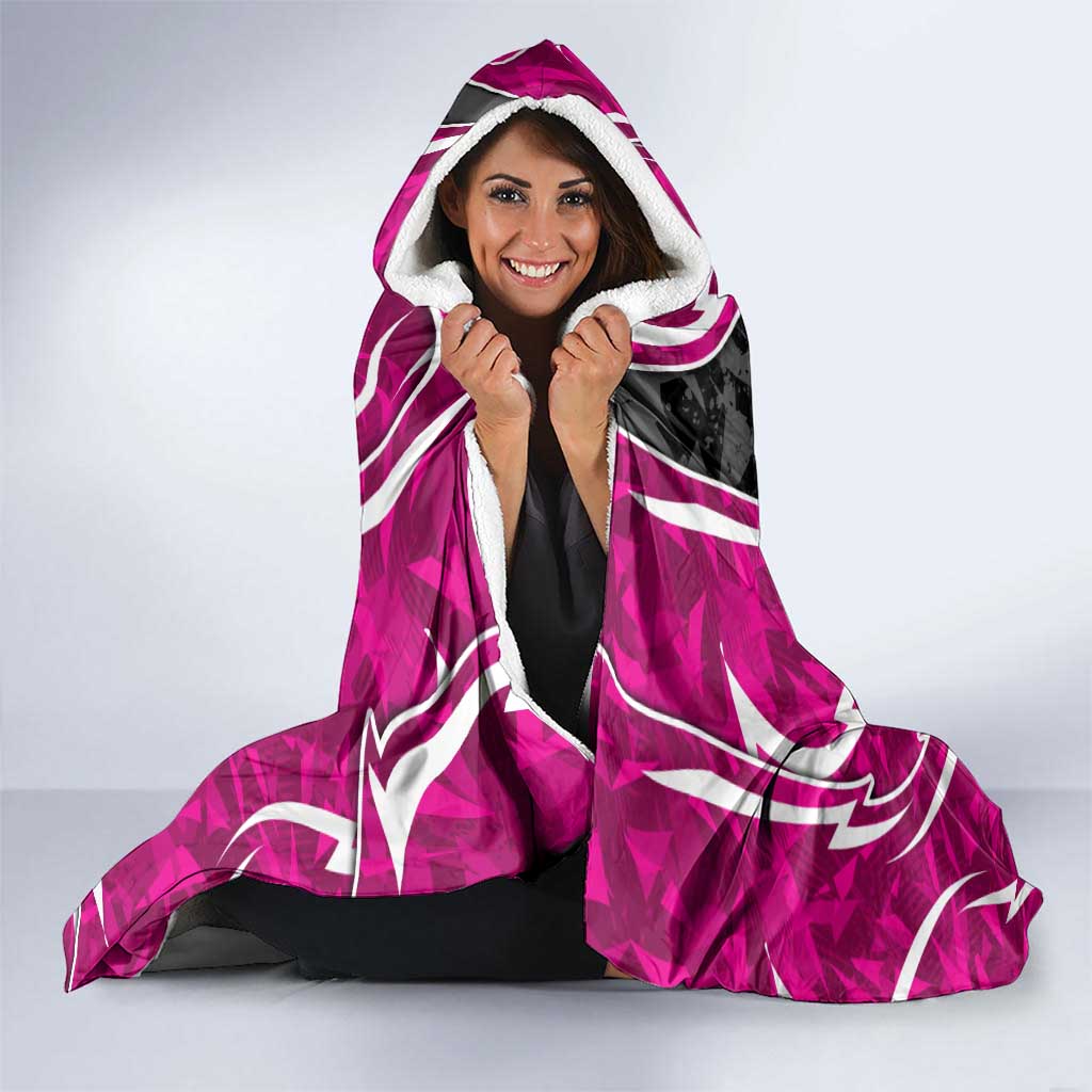 Sydney Sixers Hooded Blanket Flaming Lightning Storm Geometric Sports Mascot Art